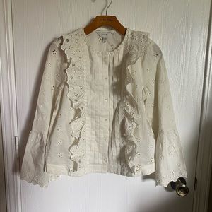 J.Crew Eyelet Embroidered Blouse